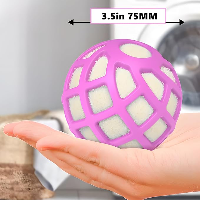 Dryer Balls – Patented Silicone Guard, Natural Wool Core, Super Anti-Tangle & Saves Drying Time, Reduces Static & Noise, Natural Fabric Softener, XL 3" Pack of 6