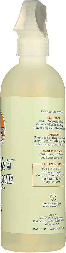 Nellie's All Natural Wrinkle-B-Gone Lemongrass Scent, Certified Organic, 16 Ounce (Pack of 6)