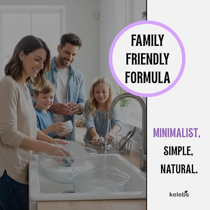 KELEBS 2 Dish Soap Bars | Lavender Essential Oil Formula | Natural & Organic Ingredients | Gentle on Hands | For Plant-Based Kitchens & Light Dishwashing | Biodegradable | No Overpour | Value Pack