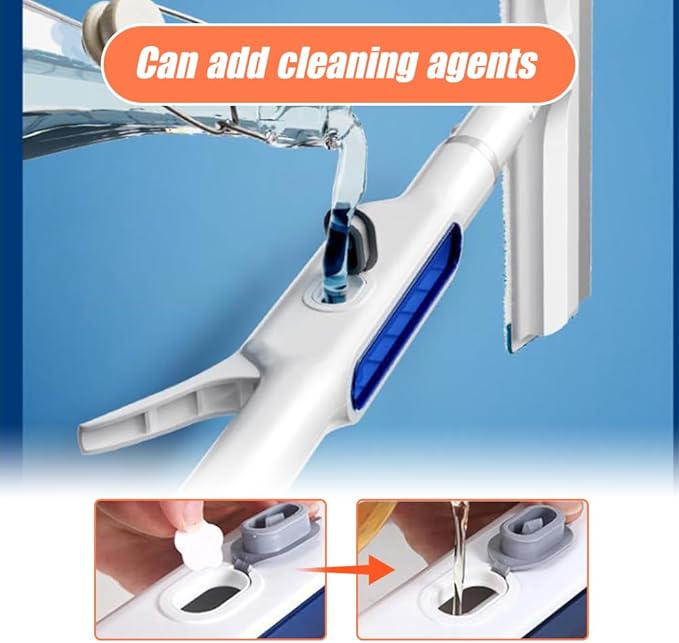 AIIONP 2024 New Dual Side Mist Retractable Window Cleaner, 3 In 1 Household Squeegee, 13 Inch by 51.2 Inch, Modern Glass Cleaning Tool, Window Spray Cleaning Brush, With 1 Microfiber Cloth