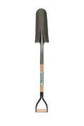 Seymour Drain Spade Shovel with Forward Turned Step Head (Various Size and Style), 26" Precision Lathe Turned Hardwood handle with Steel D Grip, S300 DuraLite Series- 14" / Forward Turned Step Head