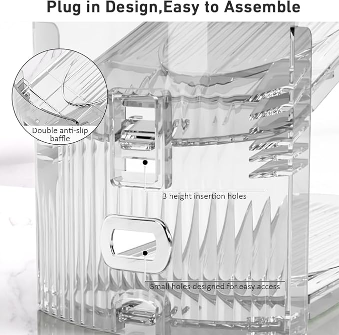36 Pack Clear Shoe Slots Organizer - Adjustable Height 3.7''to 7.7'' Shoe stackers for a pair of shoes ,Shoe rack storage shoe space saver 50%,Easy to assemble shoe hold shoe organizer for cloest