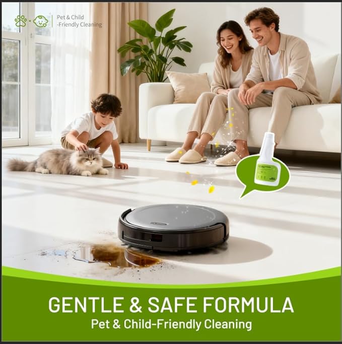 Floor Cleaning Solution, Dilution Ratio 1:200, 960 ml Osmanthus Scent Compatible with Eufy Cleaning Solution, Eco-Friendly, Plant-Based,Compatible with Omni C20, X8 Pro, X10 Omni, G series, L Series