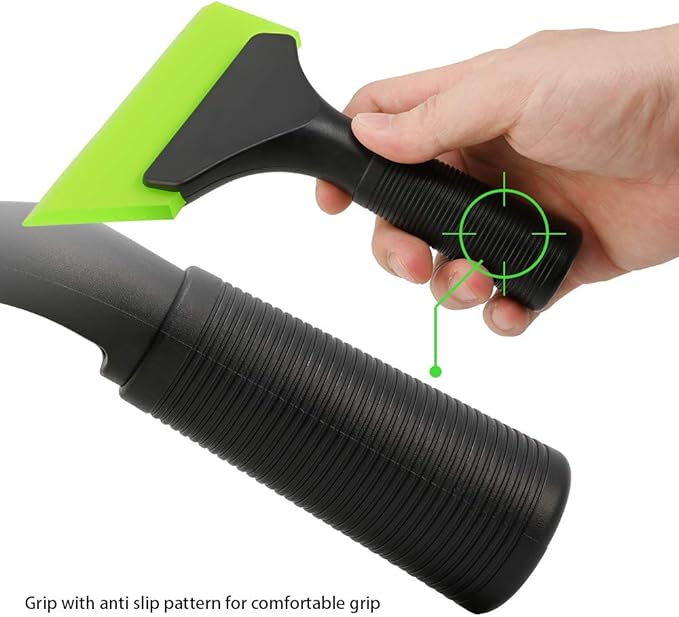 FOSHIO Small Squeegee with 5 Inch Green Rubber Blade Mini Wiper Window Tinting Tools for Mirror Glass Window Cleaner with Non-Slip Handle, 2 Pack