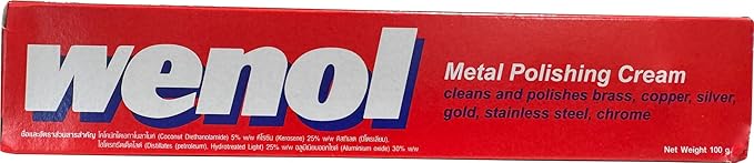 100g RED WENOL METAL POLISH CLEANER ALL FOR BRASS COPPER STAINLESS STEEL TUBE