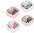 Hair Tie Organizer, Small Portable Hair Accessories Storage Can Be Stackable Or Hung On The Wall, Small Items Holder Hair Tie Organizer for Jewelry Hair Stuff Hair Clip Cotton Swab