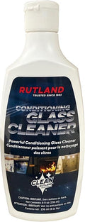 Rutland Hearth and Grill Conditioning Glass Cleaner, USA-Made Fireplace and Wood Stove High Temperature Glass & Stovetop Cleaner, RTV Silicone Layering Formula, 8 Oz