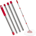 Spin Mop Replacement Handle Compatible with O-Cedar Spin Mop & Bucket System, 4-Section 30" to 58" Mops Handle Replacement Stick for Floor Cleaning, Mops Head & Base Not Include