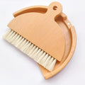 Wooden Dustpan and Brush Set Desktop Table Dustpan and Brush Set Tiny Small Mini Hand Broom and Dustpan Set Handheld Dust Pan and Brush Set 1 Set
