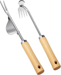 Hand Weeder Tool, Stainless Steel 2 Pcs Weeder Tool for Garden and Farm,Weeding Tool for Gardening,Garden Weeder, Weed Pulling Tool, Weed Puller Tool