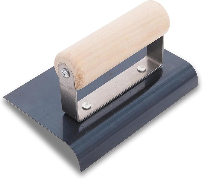 MARSHALLTOWN QLT Blue Steel Hand Edgers, Wood Handle, 152mm Length, 102mm Width, 19mm Radius, 22mm Lip, CE558B