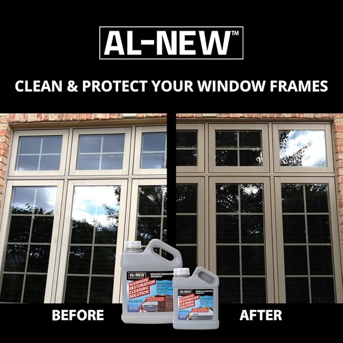 AL-NEW Aluminum Restoration Cleaning Solution | Clean & Restore Patio Furniture, Stainless Steel, and Other Household Metal Surfaces (32 oz.)