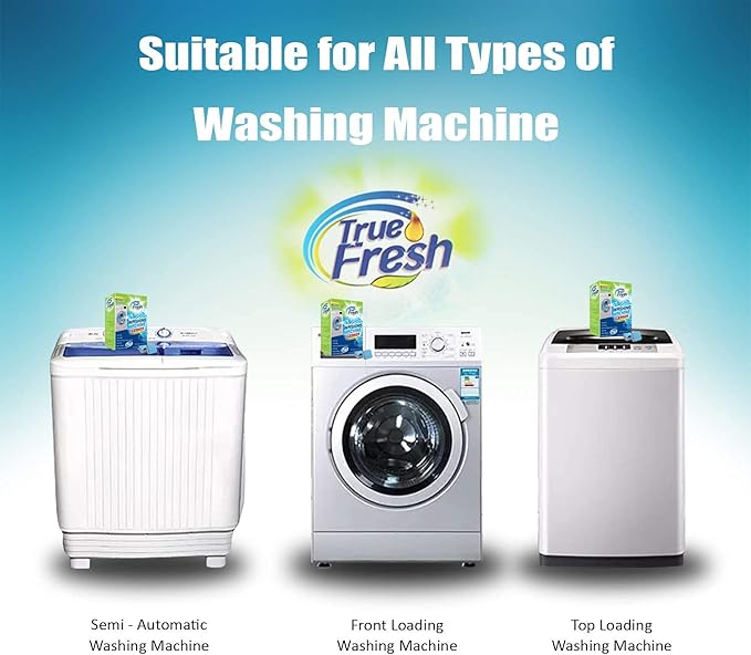 True Fresh Washing Machine Cleaner Tablets - 25-Pack & 15-Pack - Deep Clean & Descale All Internal Parts, Ideal for All Washers Top Load, Front Load, HE, Septic Safe (40 Tablets)