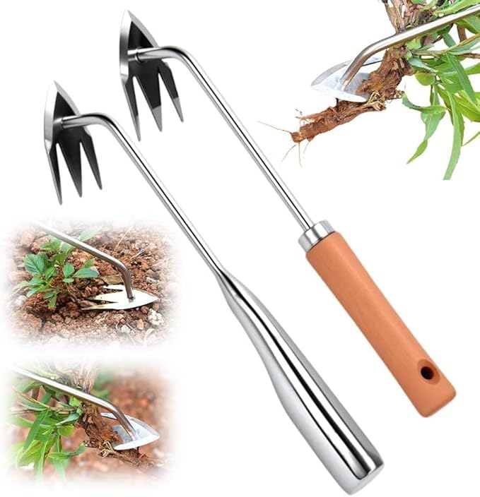Weed Puller Tool，2026 New Weeding Artifact Uprooting Weeding Tool Weed Remover Tool Manganese Steel Weed Pulling Tool Manual Weeders Tool for Garden (A+B-2PCS)