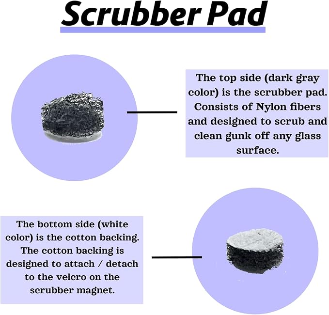 THE MAGIC CLEANER - The Magnetic Glass Cleaner for All Glass Devices, Water Pipes, Glass Pipes, and Unique Glasses - Reusable Scrubber Pads - Safe on Glass! - Resin Remover! (Red)