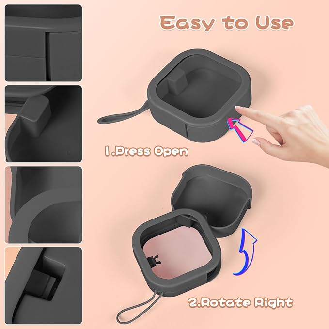 Hair Tie Organizer, Small Portable Hair Accessories Storage Can Be Stackable Or Hung On The Wall, Small Items Holder Hair Tie Organizer for Jewelry Hair Stuff Hair Clip Cotton Swab
