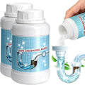 Drain Cleaner Powder, Powerful Sink Cleaner Powder Fast Foaming for Kitchen Toilet Pipeline Quick Cleaning Tool (2 Pcs)