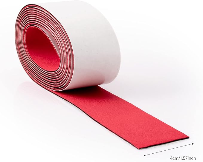 FOSHIO Micro Fiber Felt for Squeegee Edge Wrapping 2 Meters Length - Red Felt to Cover The Edges of Hard Card Squeegees
