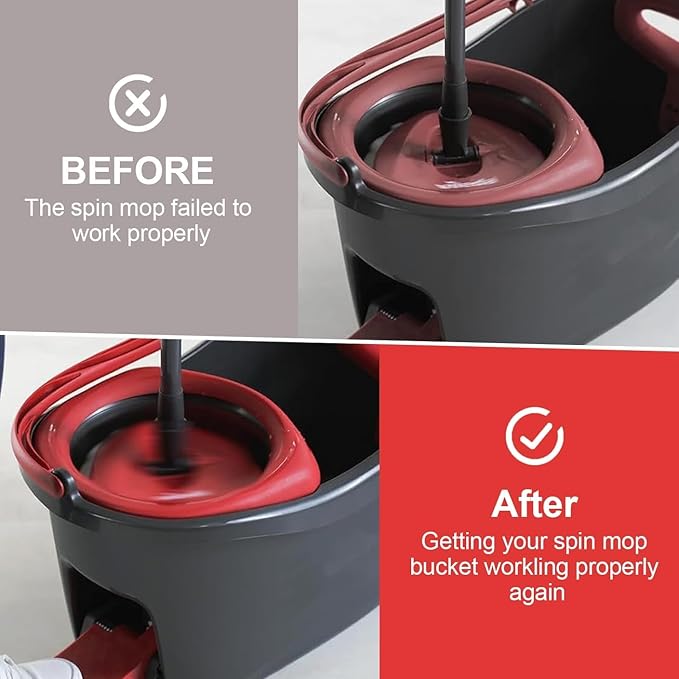 Pedal Bearing Replacement for OCedar Mop Bucket - Easy Fix for O-Cedar Easywring Bucket System - One Way Clutch Gear Sprockets Spin Mop Replacement Parts for 90% Rotation Mop Bucket(6Pcs)