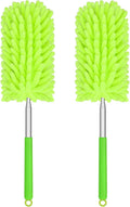 Mini Duster for Cleaning, 360° Bendable Hand Dusters with Extension Pole, Washable Small Duster for Car Interior, Office, Furniture