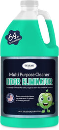 Multi Purpose Cleaner Pet Odor eliminator 64oz - Concentrate MAKES 32 GALLON - MADE IN USA- pH Neutral - Strong Floor Cleaner Odor eliminator - Stain Remover Cleaner & Deodorant (64 Fl Oz, Sky Breeze)