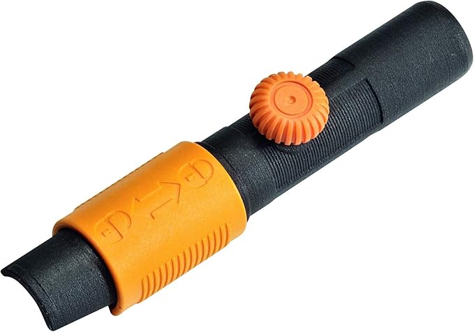 Original Fiskars Universal Adapter for the Use of All Garden Tool Heads to Combine a QuikFit Handle with Tool Heads from Other Manufacturers, Length: 17 cm, Plastic, Black/Orange, QuikFit, 1000617