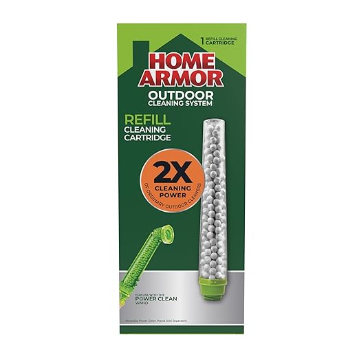 Home Armor Refill Cleaning Cartridge, 1 Pack, For Use with the Power Clean Wand, 2X Cleaning Power of Ordinary Outdoor Cleaners, Single Use Cartridge