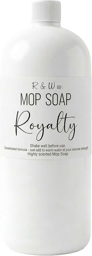 R&W CO. Original 32 oz Premium Mop Soap Royalty Scented, Gentle Floor Cleaner for all Surfaces, Non-Toxic, Pet and Skin Safe Formula, Streak-Free Shine