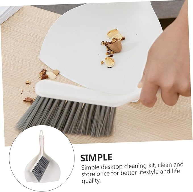 Mini Dustpan Broom Set 2pc Set Kitchen Broom Dustpan Home Cleaning Accessory Portable