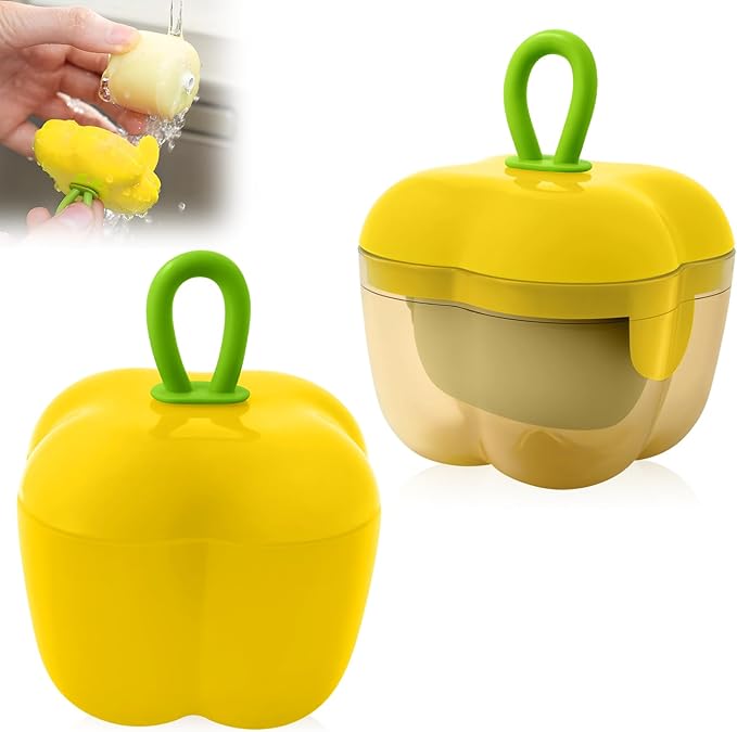 2Pcs Reusable Lint Roller Set, Portable Mini Travel Lint Roller, Washable Sticky Roller, Mini Pet Hair Removal Tool,Easy Removing Hair on Clothes Sofa Bed Carseat (2 Yellow)