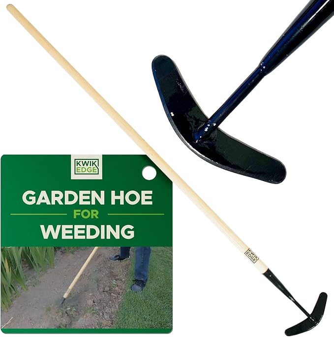 Weeder Tool for Lawn & Garden - Garden Cultivator Long Handle for Large Areas, Gardening Hand Weeding Tools, Long Weed Puller Tool Lawn Cultivator for Grass, Flower Beds or Backyard - KWIK EDGE Boss