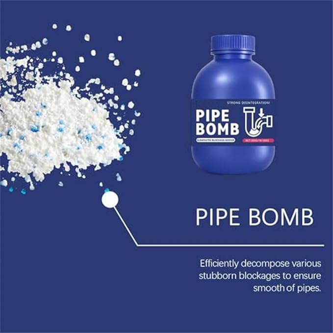 Multi-purpose Drain Cleaner, 10.6oz Powerful Sink and Drain Cleaner, Professional Strength Pipe Dredging Formula for Kitchen Sinks, Shower Drains, Tubs, Dissolves Blockages (1pcs)