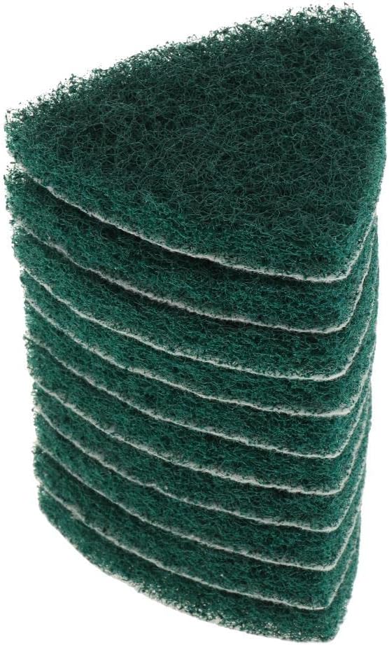 10Pcs Triangle Nylon Fiber Cleaning Pads for Scouring, Heavy Duty Reusable Non-Scratch Scrubbers for Kitchen, Stovetop, Dish Cleaning- 240 Coarse