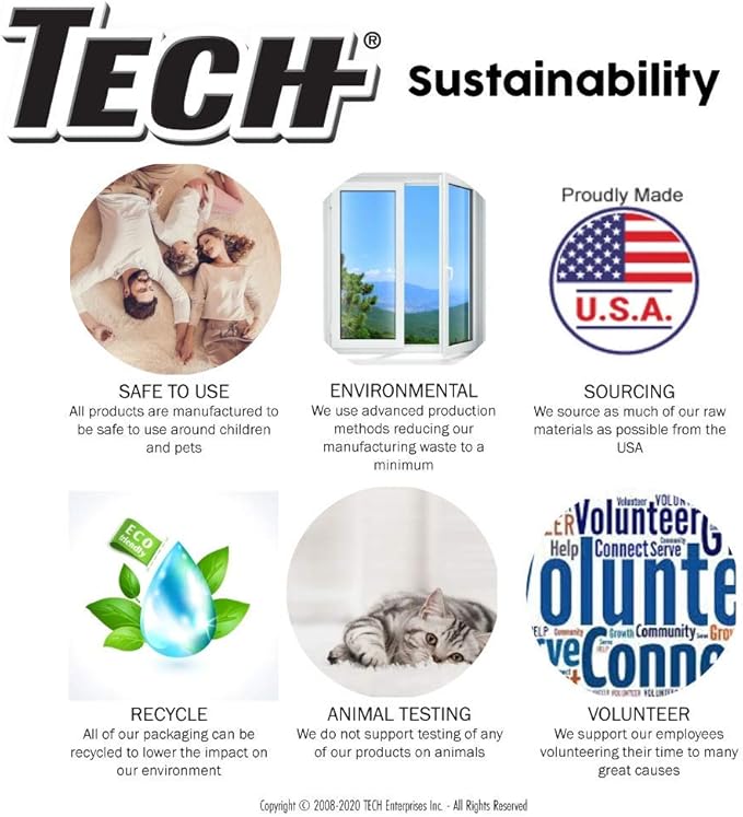 TECH Stain Remover - Effective Stain Remover for Carpet, Clothing, Laundry, Upholstery and Other Washable Fabrics (2 oz)