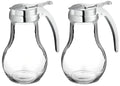 OCS Parts Syrup Dispenser with Lid and Dispensing Thumb Lever | Commercial Grade Liquid Dispensers for Home and Commercial Kitchens (2, 14 OZ)