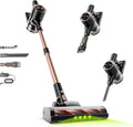 Shieal Cordless Stick Vacuum Cleaner - 45KPA Powerful Suction Vacuum with 45 Min Runtime, Detachable Battery, Anti-Tangle & 1.5L Dust Cup, 8 in 1 Vacuum Cleaner for Pet Hair, Carpet, HardFloor, Pink