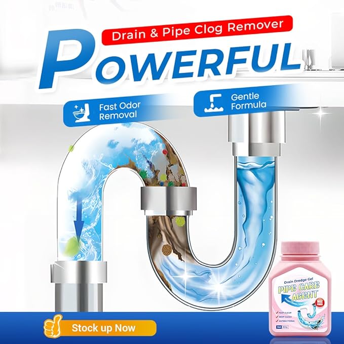 Drain Clog Remover Powerful Unclogging Sink Hair Cleaner for Kitchen, Shower Pipes and Drains (White 1PC)