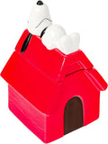 Silver Buffalo Peanuts Sculpted Ceramic Cookie Jar Featuring Snoopy and Snoopy’s House, 5.25” x 5” x 7.75”