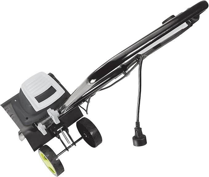 Sun Joe Electric Garden Tiller and Cultivator with 3 Position Height Adjustment Maximum 12-inch Cultivating Width and 8 Amp Motor, TJ602E