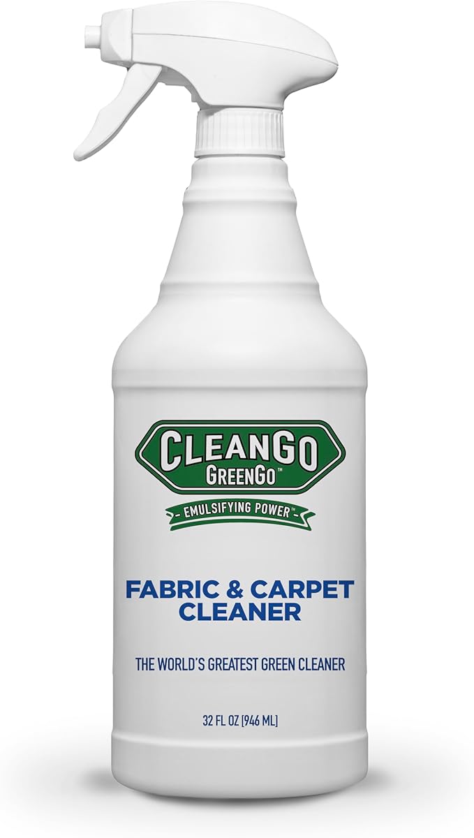 Fabric & Carpet - Non-Toxic Upholstery Carpet Spot Cleaner and Stain Remover for Grease Red Wine Blood and Pet Stains On All Types Fabric and Carpet. Eco-Friendly 32 Oz Spray Bottle!