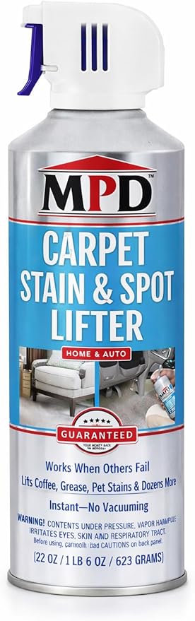 MPD Cobalt Charm Carpet Stain & Spot Lifter – 22 oz Aerosol | Instant Stain Removal for Oil, Water-Based Stains, Grease, Coffee, Wine, Blood, Urine & More (6 Pack)