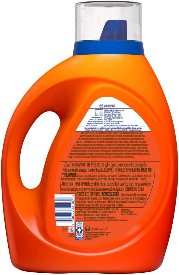 Tide Laundry Detergent Liquid, Original Scent, 80 Loads, 100 FL OZ, Works on 100% of Common Stains, Laundry Soap, Liquid Laundry Detergent