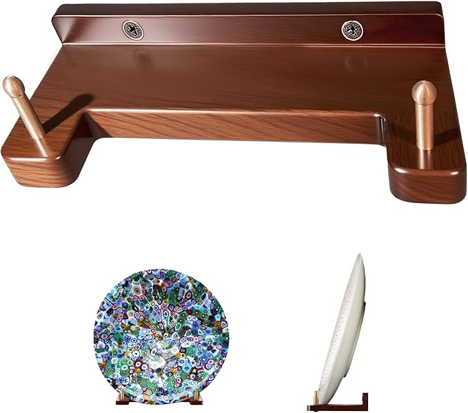 Acacia Wood Plate Hangers for The Wall Decorative Plate Holder for 6-16 Inch Plates, Bowls and Artwork plate wall hangers for display