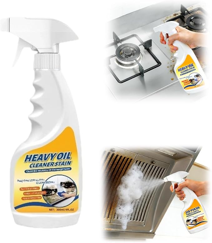 Heavy Oil Multi Purpose Cleaner Stain, 2026 Upgraded Clean Kitchen Oil Stains Spray, Electrolyzed Ion Kitchen Cleaner for Oven Stove Top Range Hood Sink (1 pack)