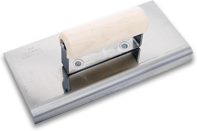 MARSHALLTOWN Qlt Stainless Steel Hand Edgers, Wood Handle Material, 127mm Width, 229mm Length, 16mm Lip, 13mm Radius, Made In The USA, CE569S