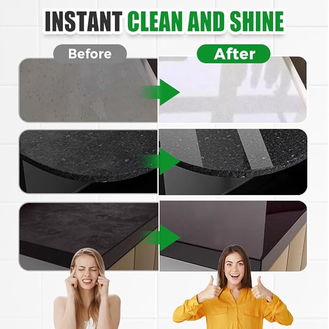 Nano Crystal Coating Agent For Tile & Furniture, Granite Countertop Cleaner and Sealer with Protection, Quartz Marble Stone Polish Cleaner for Permanent Hold & Shine Effect Fast Drying (1PCS)