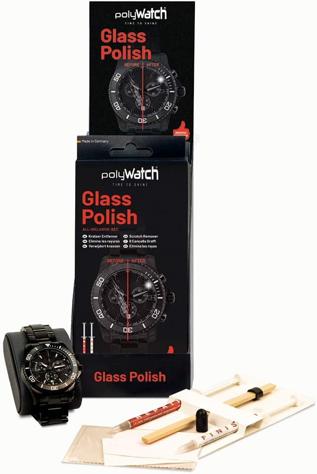 polyWatch glass polishing cream repair watches, smartphone, car, furniture, household, window