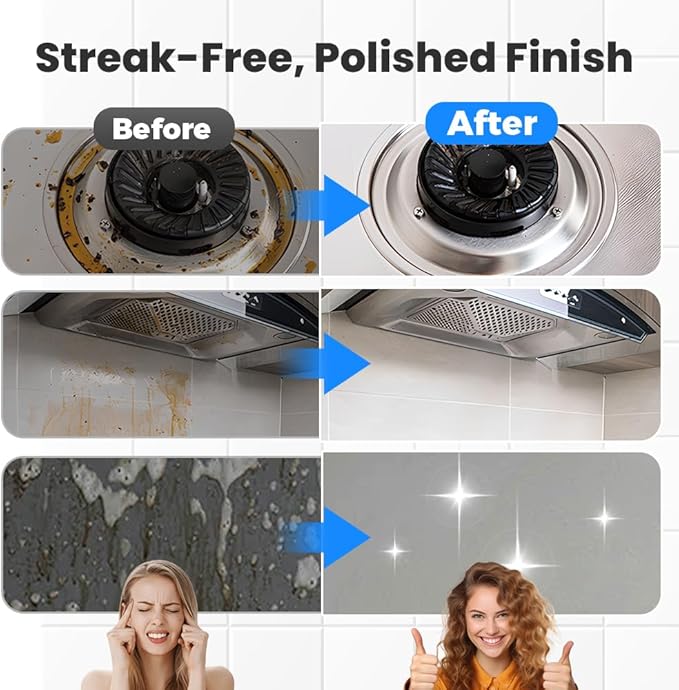 500ml Heavy-Duty Kitchen Degreaser Foam Spray, Powerful Kitchen Grease Cleaner, Multipurpose Grease Cleaner Spray for Pots, Pans, Countertops & Appliances, Heavy Oil Stain Cleaner (2pcs)