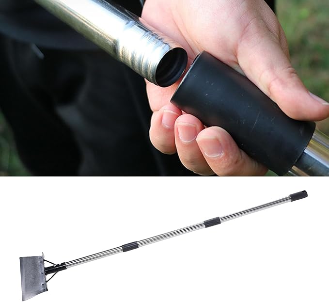 YWBL-WH Gardening Spade, Adjustable Steel Handle with Super Large Surface, Stainless Steel and Manganese Construction, Suitable for Weeding