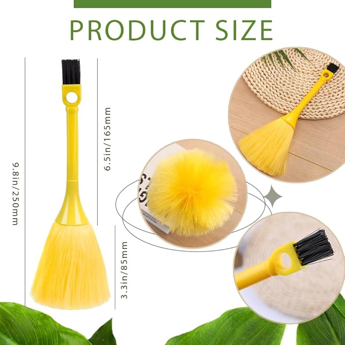 ZORZA 3Pcs Mini Dusting Brush Fluffy Microfiber Duster Anti Static Keyboard Brush Computer Screen Brush Dusting Tools for Electronics' Dusting Needs(3 Colors)